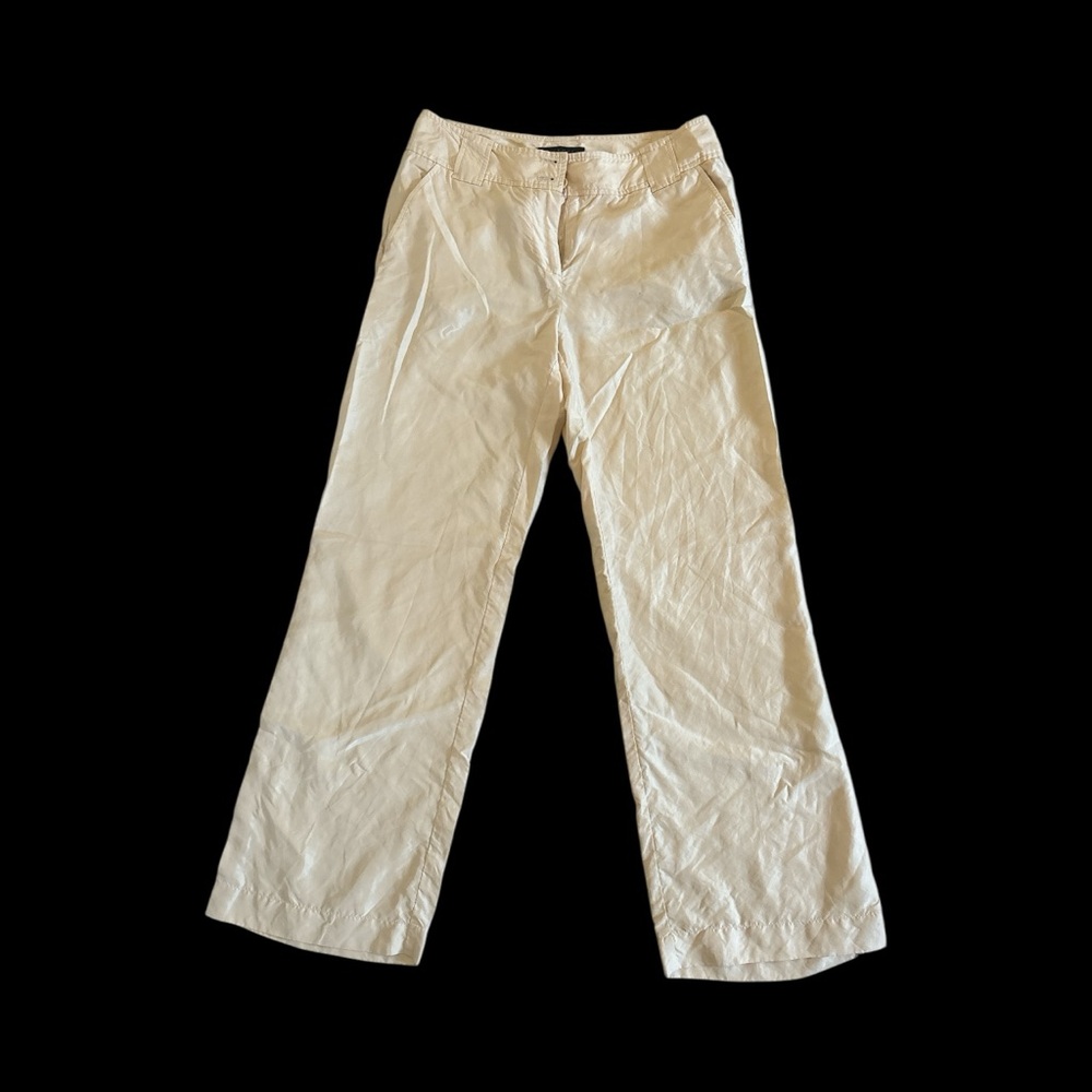 Talbot petites 100% silk  Cream Wide-Leg Pants
